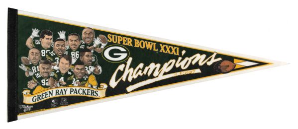 1990s Green Bay Packers Pennant - Lot of 8