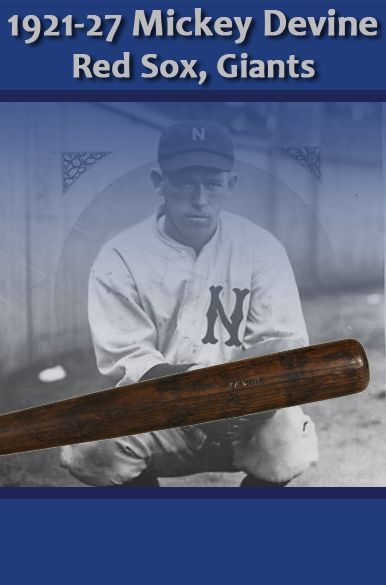 1921-27 Mickey Devine H&B Louisville Slugger Professional Model Side Writted Game Used Bat (MEARS Auction LOA)
