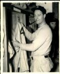 1930s circa Lou Gehrig in Locker Room New York Yankees "The Sporting News Collection Archives" Original 8" x 10" Photo (Sporting News Collection Hologram/MEARS Photo LOA)