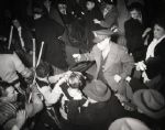 1944 Fight At Chicago Black Hawks Boston Bruins Game "Chicago Sun-Times" Original 4" x 5" B & W Negative (Chicago Sun-Times Archives/MEARS Photo LOA)