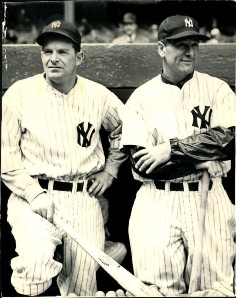 1936-39 Lou Gehrig George Selkirk New York Yankees "The Sporting News Collection Archives" Original Photo (Sporting News Collection Hologram/MEARS Photo LOA)