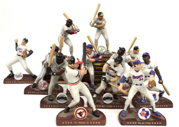 1990 Sports Impressions Miniature Series Statue - Lot of 12 w/ Puckett Ripken Jr. Gwynn Bo Jackson Nolan Ryan 