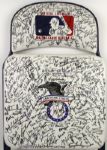 1990s Arlington Stadium Locker Room Chair Signed by Over 200 MLB Players Inc. Cal Ripken Guillen Andre Dawson Frank Thomas Johnny Oates  - JSA