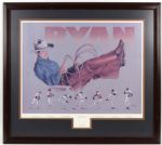1993 Nolan Ryan Texas Rangers Signed 33" x 29 1/2" Lithograph 974/1993 - JSA 