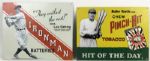 1980s-90s Vintage Baseball Promotional Metal Signs - Lot of 13 With Babe Ruth Honus Wagner Lou Gehrig 