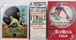 1980s-90s Vintage Baseball Promotional Metal Signs - Lot of 13 With Babe Ruth Honus Wagner Lou Gehrig 