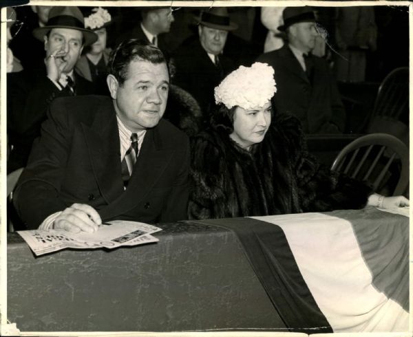 1930s circa Babe Ruth Claire Hodgson "The Sporting News Collection Archives" Original Photo (Sporting News Collection Hologram/MEARS Photo LOA)