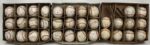  1995 Texas Rangers Team Signed Replacement Players OAL (Brown) Baseballs - 6 Cases,  70 Baseballs- MEARS LOA 