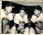 1940s circa Ted Williams Dom DiMaggio Al Zarilla Boston Red Sox "TSN Collection Archives" Original 8" x 10" Photo (Sporting News Collection Hologram/MEARS Photo LOA)