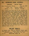 1940 Earl Averill Detroit Tigers Play Ball Card #46