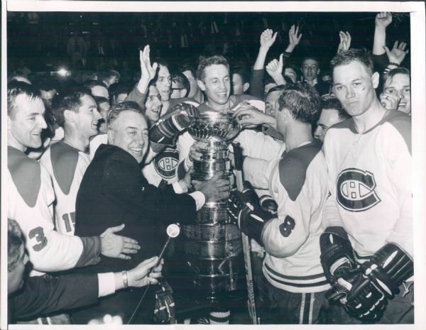 1966 Montreal Canadiens Celebrate Second Straight Stanley Cup "TSN Collection Archives" Original 7" x 9" Photo (Sporting News Collection Hologram/MEARS Photo LOA)