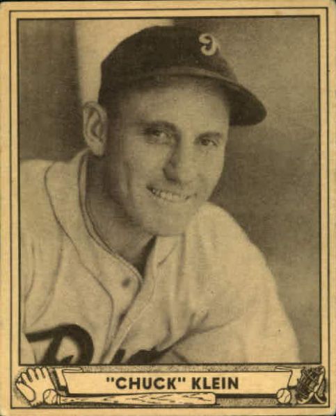 1940 Chuck Klein Philadelphia Phillies Play Ball Card #102
