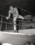 1947 Al Johnson Training in the Ring The Chicago Sun-Times Original 4 x 5 B & W Negatives (Chicago Sun-Times Hologram/MEARS Photo LOA) - Lot of 2