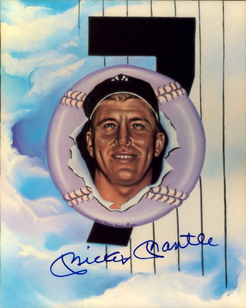 1980s Mickey Mantle New York Yankees Signed 8" x 10" Photo - JSA 