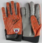 2010 Terrell Owens Signed Game Worn Cincinnati Bengals Gloves (MEARS Auction LOA)
