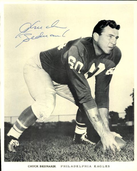 1960s Chuck Bednarik Bobby Walston & Tom Brookshier Philadelphia Eagles Signed 8" x 10" Photos - JSA 