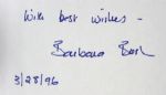 1996 Barbara Bush Signed A Biography Book - JSA 