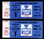 1981 John McEnroe Signed Davis Cup Newspaper Article & Ticket Early Career Signature - JSA 