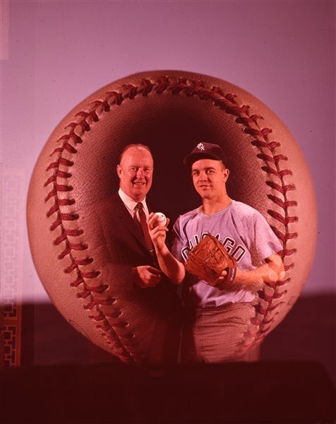 1964 Pete Ward Jack Brickhouse Chicago White Sox "Chicago Sun-Times" Original 4" x 5" Full Color Negative (Chicago Sun-Times Archives/MEARS Photo LOA)