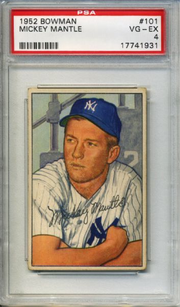 1952 Bowman Mickey Mantle New York Yankees - PSA VG-EX 4