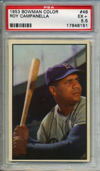 1953 Bowman Color #46 Roy Campanella Brooklyn Dodgers - PSA EX+ 5.5 