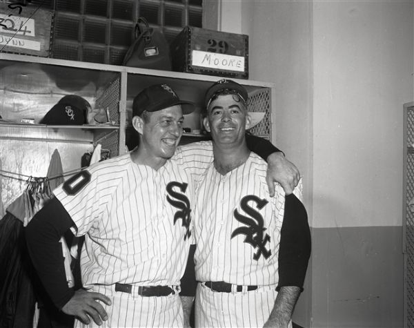 1958 Sherm Lollar Ray Moore Chicago White Sox "Chicago Sun-Times" Original 4" x 5" B & W Negative (Chicago Sun-Times Archives/MEARS Photo LOA)