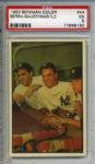 1953 Bowman Color #44 Berra/Bauer/Mickey Mantle New York Yankees - PSA EX 5 