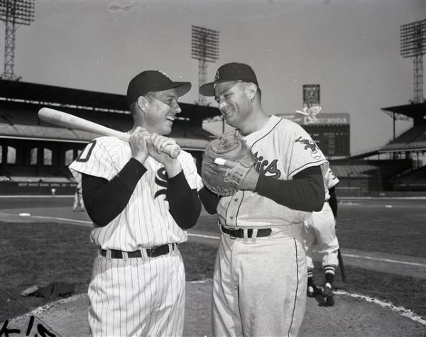 1959 Sherm Lollar Harry Chiti "Chicago Sun-Times" Original 4" x 5" B & W Negative (Chicago Sun-Times Archives/MEARS Photo LOA)
