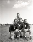 1949 Notre Dame QBs with Coach Leahy "Chicago Sun-Times" Original 4" x 5" B & W Negatives (Chicago Sun-Times Archives/MEARS Photo LOA)