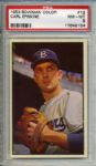 1953 Bowman Color #12 Carl Erskine Brooklyn Dodgers - PSA EX-MT 8 