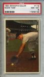 1953 Bowman Color #116 Eddie Yost New York Giants - PSA NM-MT 8 High Grade