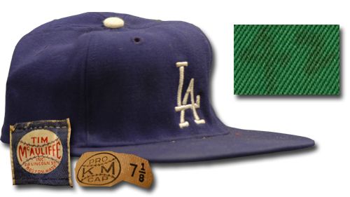 1968-69 Los Angeles Dodgers Professional Model Game Worn Cap (MEARS LOA)