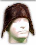 1900 Era James W. Brine Flat Top All Leather Football Helmet