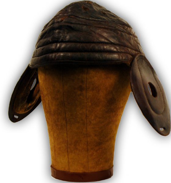 1910 William Reed & Son Boston Flat Top All Leather Football Helmet