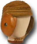 1910 Era Goldsmith Canvas and Leather Flat Top Football Helmet