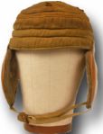 1910 Era Goldsmith Canvas and Leather Flat Top Football Helmet
