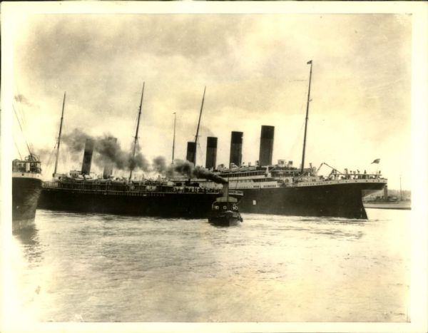 1912 RMS Titanic Leaving Southampton (1934 Print)