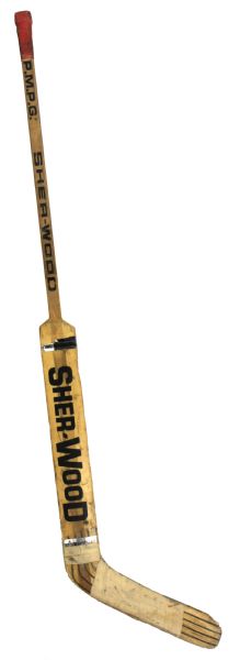 1984-86 Patrick Roy Montreal Canadiens Game Used Sher-Wood Goalie Stick (MEARS Auction LOA)