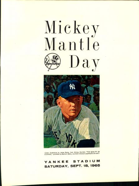 1965-69 Mickey Mantle New York Yankees Retirement Program - Lot of 2