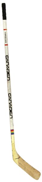 1979 Terry Ruskowski Chicago Blackhawks Game Used Canadien Hockey Stick (MEARS Auction LOA)
