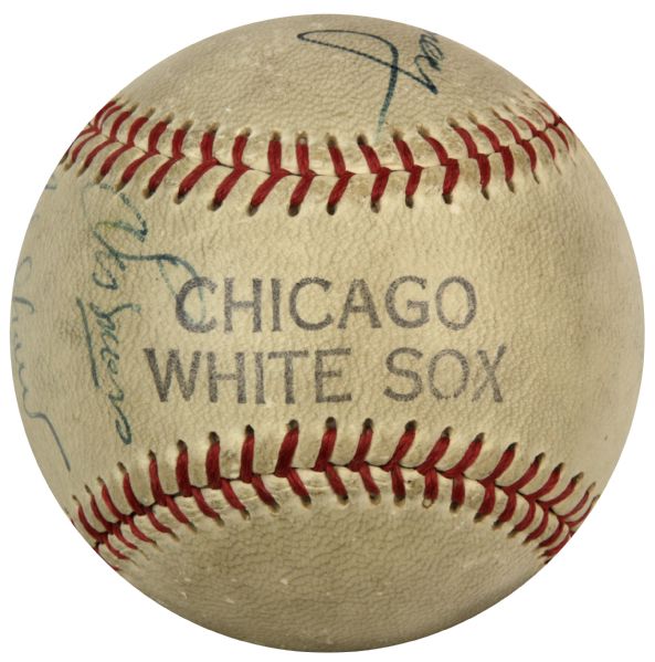 1958 Chicago White Sox Multi-Signed Baseball w/ Al Lopez Bob Shaw Don Mueller John Cooney & Les Moss - JSA 
