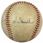 1958 Chicago White Sox Multi-Signed Baseball w/ Al Lopez Bob Shaw Don Mueller John Cooney & Les Moss - JSA 