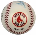 1990 Ted Williams Boston Red Sox Single Signed Fotoball - JSA 