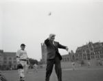 1955 Alonzo Stagg First Pitch "Chicago Sun-Times" Original 4" x 5" B & W Negatives (Chicago Sun-Times Archives/MEARS Photo LOA) - Lot of 5