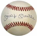 1990s Mickey Mantle New York Yankees Single Signed OAL (Brown) Baseball - UDA Hologram