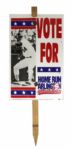1990 Nolan Ryan Texas Rangers Vote For Campaign Sign - Used to Keep the Rangers in Arlington