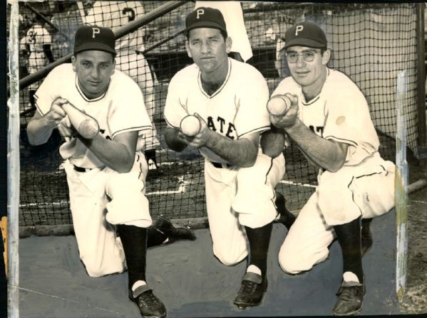 1949 Ralph Kiner Wally Westlake Dino Restelli Pittsburgh Pirates "The Sporting News Collection Archives" Original 7.5" x 9.5" Photo (Sporting News Collection Hologram/MEARS Photo LOA)