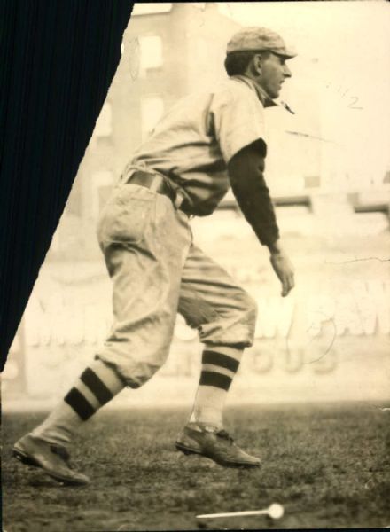 1910 Bill Bradley Cleveland Indians "The Sporting News Collection Archives" Original 3.5" x 6.5" Photo (Sporting News Collection Hologram/MEARS Photo LOA)