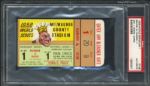 1958 World Series Game 1 Ticket Stub - Milwaukee Braves vs. New York Yankees - PSA Authentic 