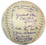 All American Girls Baseball League Multi Signed Spalding Softball w/ Original Box - JSA 
